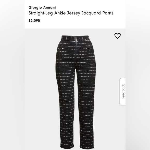 NWT Giorgio Armani Insanely comfortable Jersey Jacquard Pants Sz 40 MSRP $2095